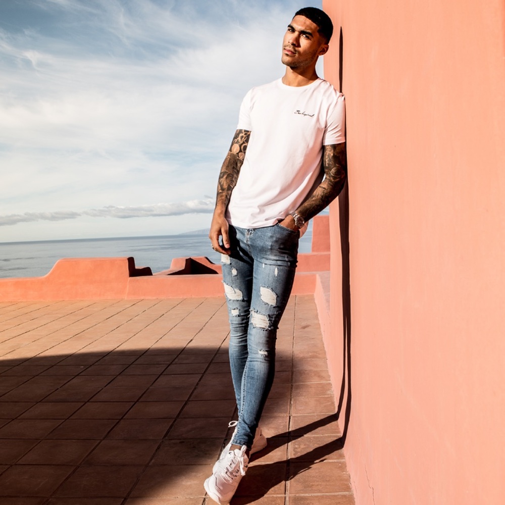 Men’s Skinny Stretch Distressed Jeans B33 NWT